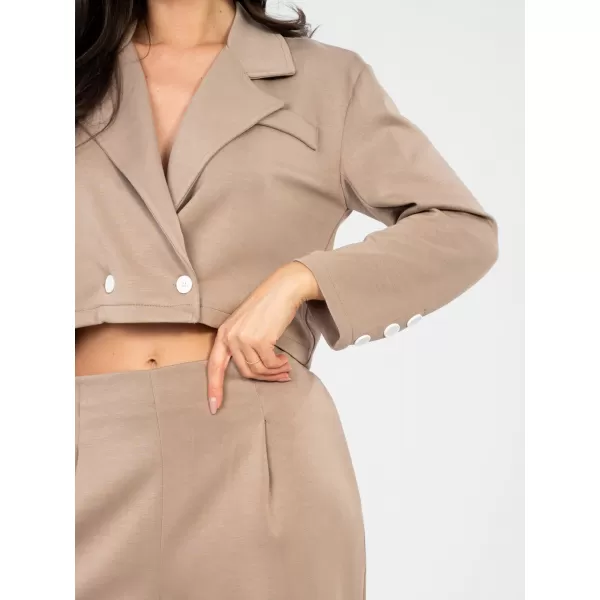  Dámský komplet RUE PARIS IT-KMPL-22255.70 DARK BEIGE 