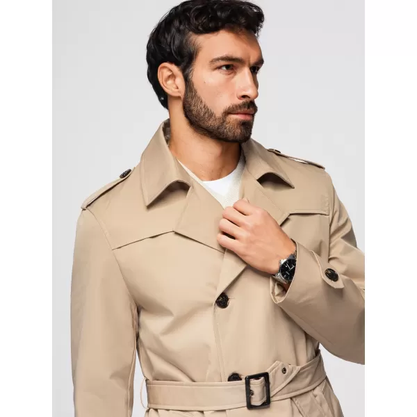  Pánský kabát OMBRE OM-COLC-0146 BEIGE 
