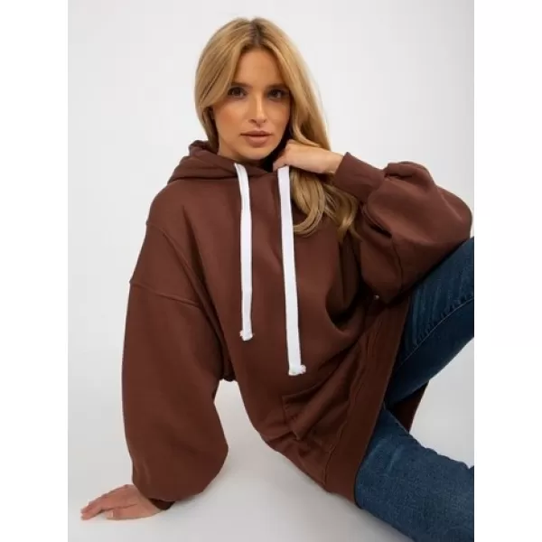  Dámská mikina EX MODA EM-BL-694.20X DARK BROWN 