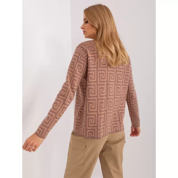  Dámský svetr WOOL FASHION ITALIA AT-SW-2341.00P LIGHT BROWN 