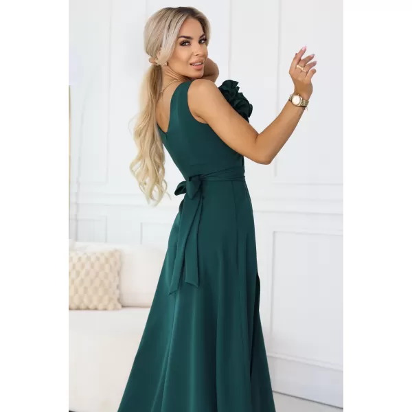  Dámské šaty NUMOCO 669-1 LAHVOVÁ ZELEŇ 