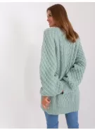Dámské pletené šaty WOOL FASHION ITALIA AT-SW-2367-2.64P MINT