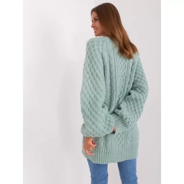  Dámské pletené šaty WOOL FASHION ITALIA AT-SW-2367-2.64P MINT 