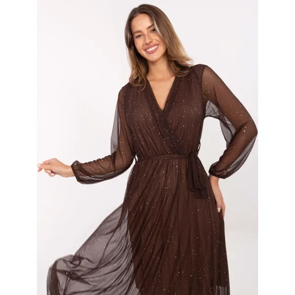  Dámské šaty ITALY MODA IT-SK-21808.01 BROWN 