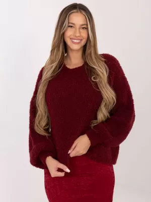 Dámský svetr FACTORY PRICE CH-SW-72610.62 BURGUNDY