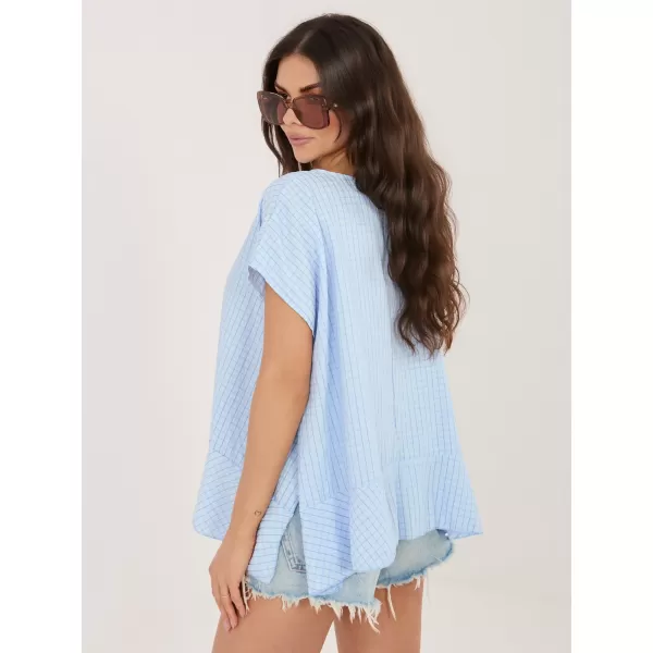  Dámská halenka ITALY MODA IT-BZ-FL10332.80 LIGHT BLUE 