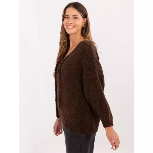  Dámský svetr ITALY MODA MI-SW-0919.18 BROWN 