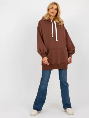 Dámská mikina EX MODA EM-BL-694.20X DARK BROWN