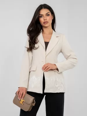Dámská bunda FACTORY PRICE IT-MA-60128.01 LIGHT BEIGE