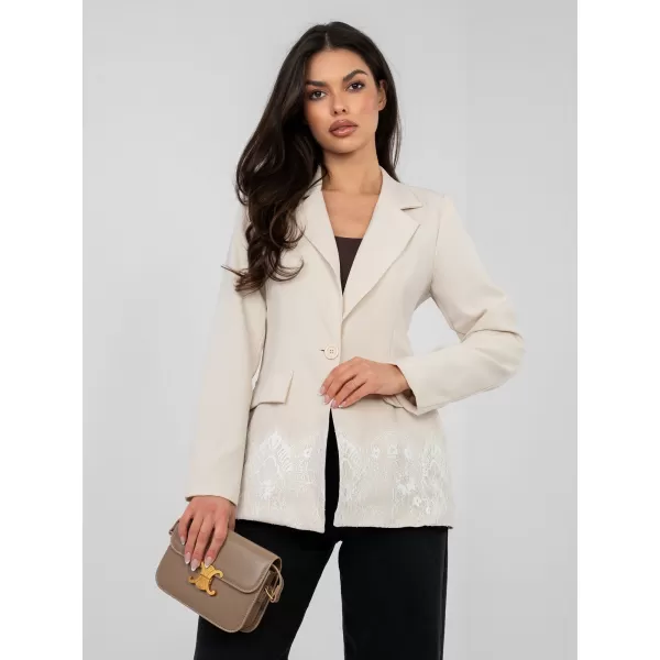  Dámská bunda FACTORY PRICE IT-MA-60128.01 LIGHT BEIGE 