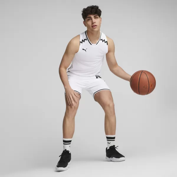  Pánský dres PUMA HOOPS TEAM GAME JERSEY 676628-02 PUMA WHITE 
