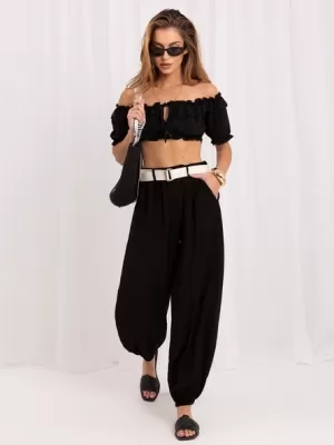 Dámské kalhoty RUE PARIS IT-SP-10368.34 BLACK