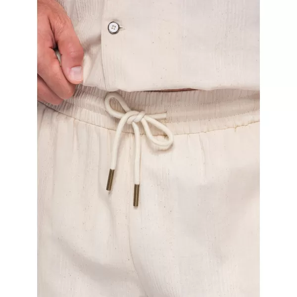  Pánské kalhoty OMBRE OM-PACP-0312 CREAM 