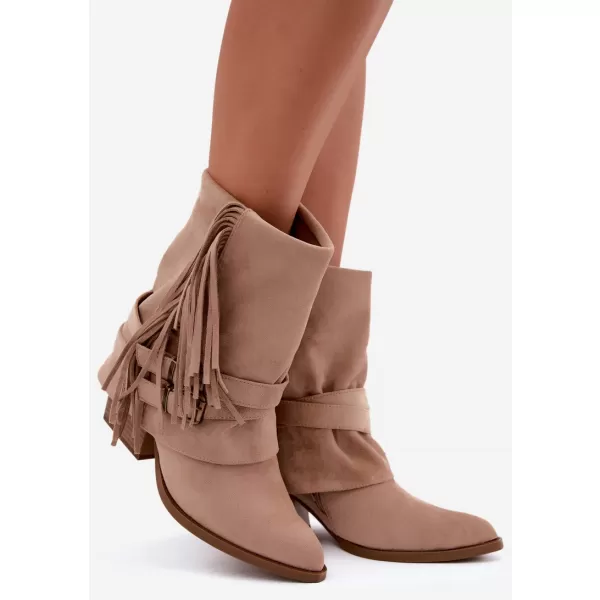  Dámské kovbojky BOTO NS591P BEIGE 