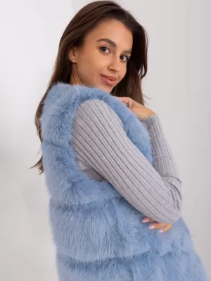 Dámská vesta WOOL FASHION ITALIA AT-KZ-2349.00P BLUE