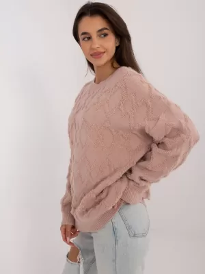 Dámský svetr WOOL FASHION ITALIA AT-SW-2361.61 DARK PINK