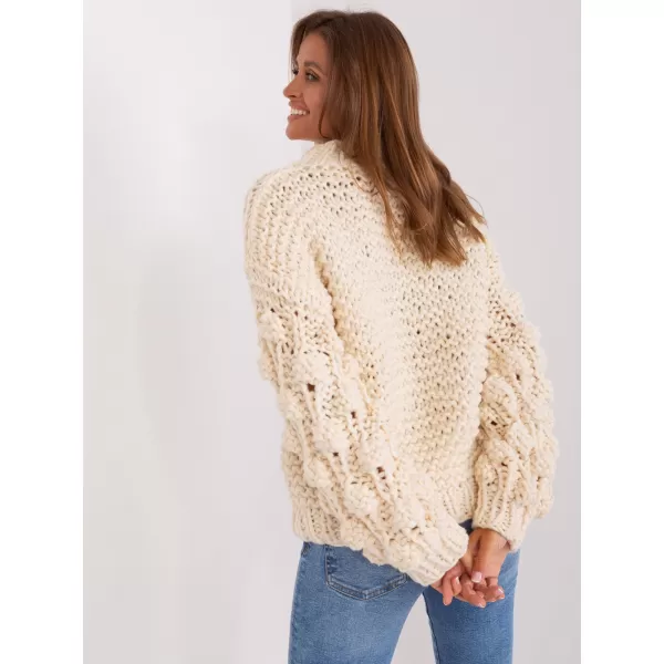  Dámský svetr WOOL FASHION ITALIA AT-SW-2382.97P LIGHT BEIGE 