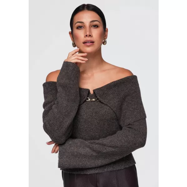  Dámský svetr OMBRE OW-SW-E0011 BROWN 