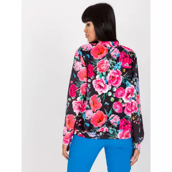  Dámská mikina RUE PARIS RV-BL-8116.86P BLACK AND PINK 