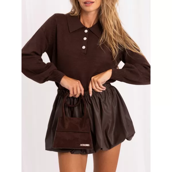  Dámský svetr ITALY MODA IR-SW-AC-19702.14 BROWN 