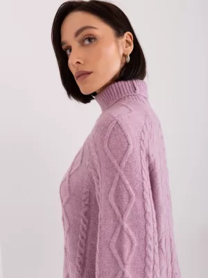 Dámský svetr WOOL FASHION ITALIA AT-SW-2355-2.19P BRIGHT PURPLE