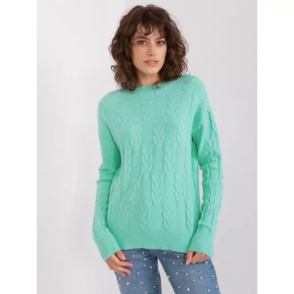  Dámský svetr WOOL FASHION ITALIA AT-SW-2340.10 MINT 