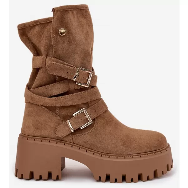  Dámské kotníkové boty BOTO QH7825/DA185 CAMEL 