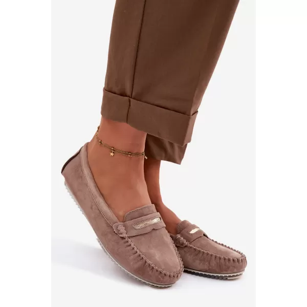  Dámské mokasíny S.BARSKI LR61-7029 DARK BROWN 