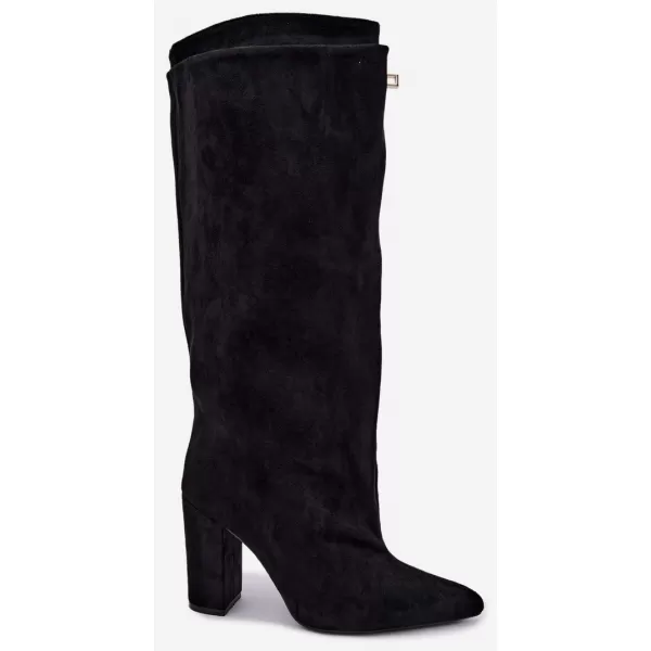  Dámské kozačky BOTO 2912A-1 BLACK SUEDE 