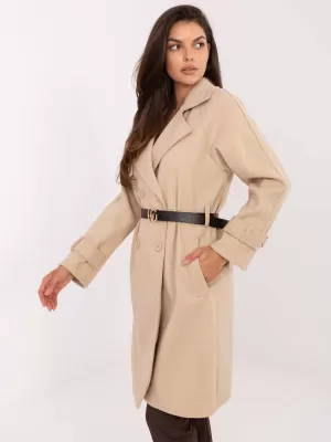 Dámský kabát RUE PARIS IT-PL-FL5712.84 BEIGE