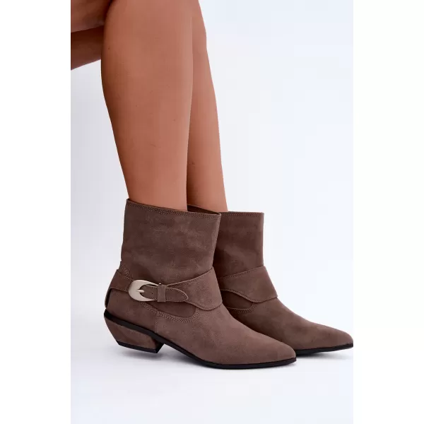  Dámské kovbojky BOTO JJ102P DARK BEIGE 