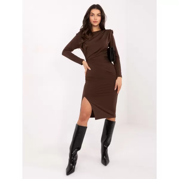  Dámské šaty RUE PARIS IT-SK-18206-1.35 BROWN 