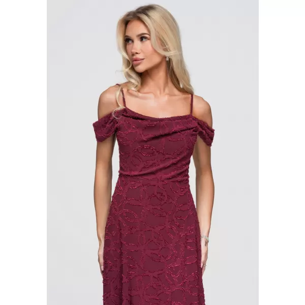  Dámské šaty LARICA LA-OM-DLR388 MAROON 
