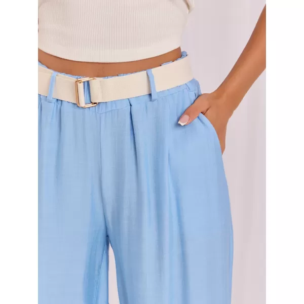  Dámské kalhoty RUE PARIS IT-SP-10368.34 LIGHT BLUE 