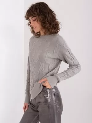 Dámský svetr WOOL FASHION ITALIA AT-SW-2340.80 GRAY