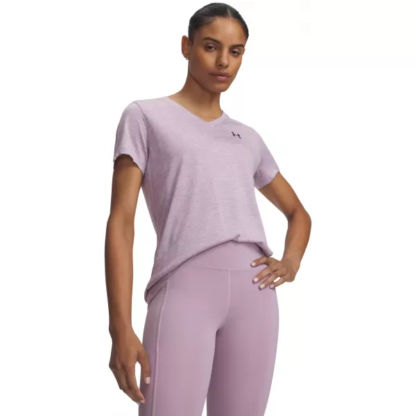  Dámské triko UNDER ARMOUR TECH SSV- TWIST 1384227-698 RŮŽOVÁ 