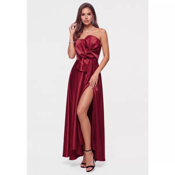  Dámské šaty LARICA LA-OM-DLR450 BURGUNDY 