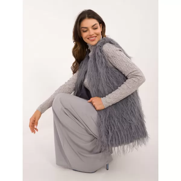  Dámská vesta WOOL FASHION ITALIA AT-KZ-2349-1.21 DARK GREY 