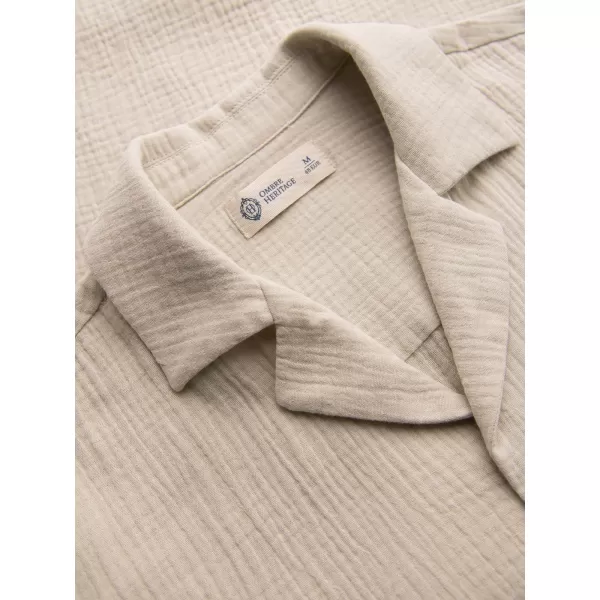  Pánská košile OMBRE OM-SHSS-0223 BEIGE 