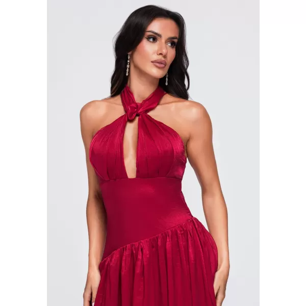  Dámské šaty LARICA LA-OM-DLR456 BURGUNDY 