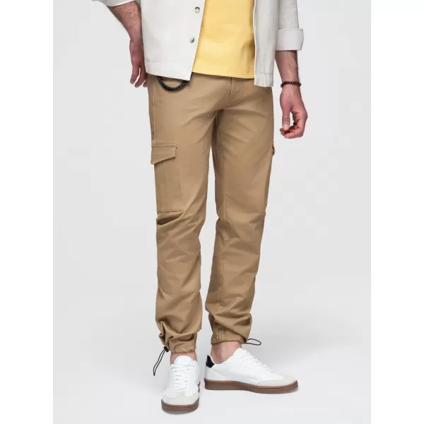  Pánské kalhoty OMBRE P1526 LIGHT BROWN 