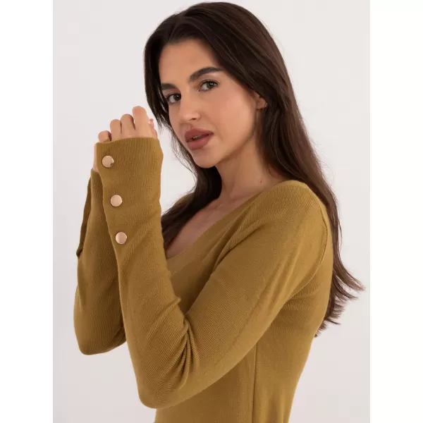  Dámský svetr WOOL FASHION ITALIA AT-SW-2334.91 OLIVE 