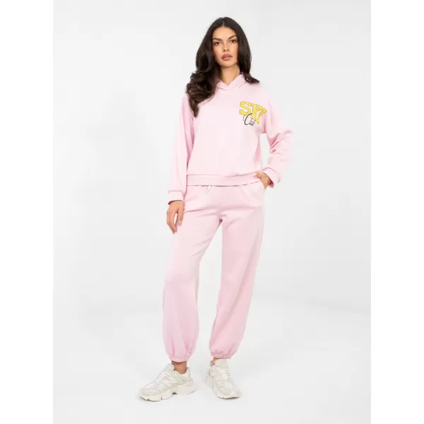  Dámská tepláková souprava RUE PARIS IT-KMPL-22181.30 BRIGHT PINK 