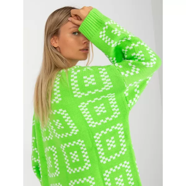  Dámský svetr RUE PARIS LC-SW-0296.08P FLUO GREEN 