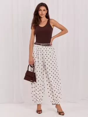 Dámské kalhoty ITALY MODA MO-SP-13588.95 ECRU