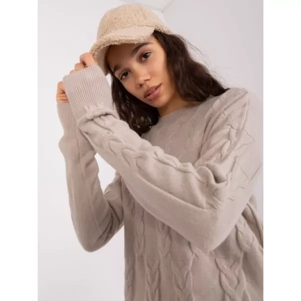  Dámský svetr WOOL FASHION ITALIA AT-SW-2340.43 BEIGE 