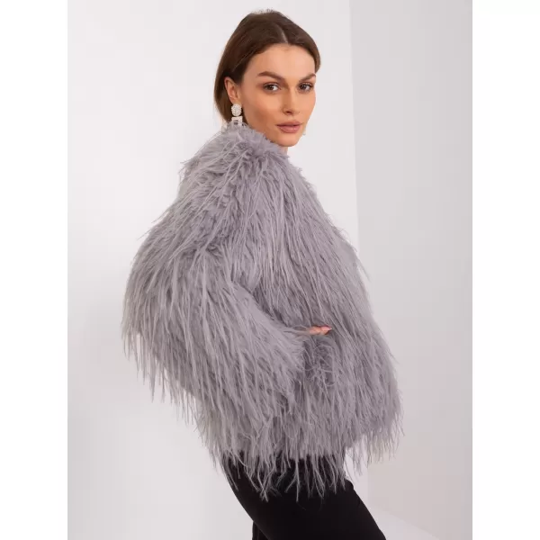  Dámská bunda WOOL FASHION ITALIA AT-KR-2359.96P LIGHT GREY 