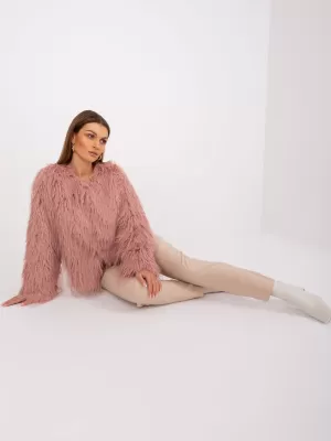 Dámská bunda WOOL FASHION ITALIA AT-KR-2359.96P DARK PINK