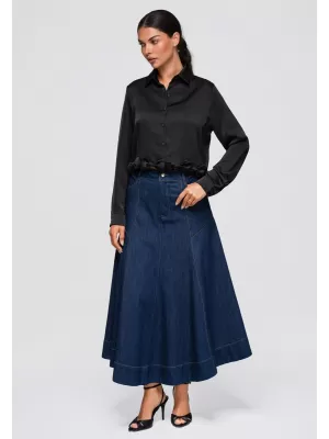 Dámská košile OMBRE OW-SH-E0059 BLACK