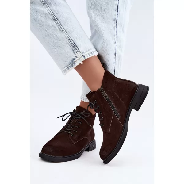  Dámské kotníkové boty VINCEZA 39953 CHOCOLATE SUEDE 